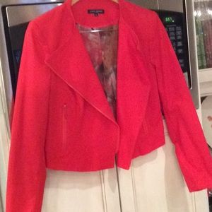 Red moto spring jacket